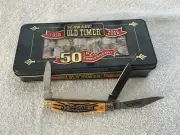 Schrade Old Timer 50th Anniversary Bone Pocket Knife 3 blades