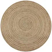 Area Rug Braided Jute 120 cm Round vidaXL