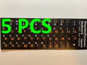 ✅ 5PCS Russian Keyboard Sticker Orange Color Letters Non Transparent Русский язы