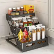 Condiment Shelf Organizer Three-layer Condiment Organizer Step best service