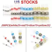 200Pcs New Solder Sleeve Heat Shrink Wire Splice Connectors Terminals Set US