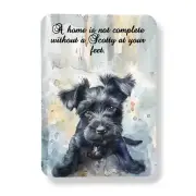 Scottish Terrier Dog Magnet Graphic Watercolor Art Print 3"x4" Dog Mom Gift