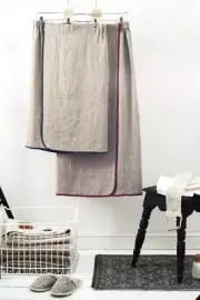 Sauna towel for WOMEN, Linen sauna skirt, Linen wrap towel, Linen bath skirt