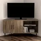 Corner Entertainment Unit Stand TV Cabinet Open Storage Shelf 120CM Living WD-AB