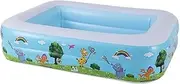 Inflatable Rectangle Swimming Pool for Kids and Adults 120cmx90cm, Above Ground Rectangular Family Swimming Pools for Backyard Outdoor Summer Party