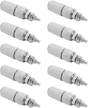 10Pcs High Current 4mm Banana Female Socket Binding Post Terminal Connector Adapter, Binding Posts Terminals 4mm Banana Plug Socket (Red)