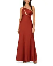 Liv Foster Satin Asymmetric Gown