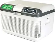 Car Refrigerator Electric Cooler -White Portable, 24v Truck Hot and Cold Mini Fridge, 12v/220v, Can Be Placed Horizontally and Vertically Dual-Core Digital Display, 12L