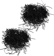 HAWILLOSCH 2 Packs Crepe Paper Basket Filler Crinkle Cut Shreds Packing Shredded Paper Crinkled Packaging Paper Crinkle Packing Paper Shredded Crinkle Paper Crinkle Paper Fill Black