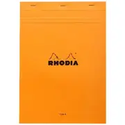 Rhodia No. 18 A4 Plain Pad Orange 80 Sheets