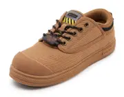 Mens DUNLOP VOLLEYS Steel Cap Toe Safety Shoes Volley Original Classic Trade Tradie in Tan