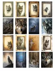 16 Pcs Wolf Tags Junk Journal Scrapbook USA Seller