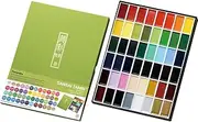 [Kuretake] GANSAI TAMBI 48 Colors Set, Watercolor Paint, Professional-Quality for Artists and Crafters, AP-Certified, gouache, Made in Japan, MC20/48V