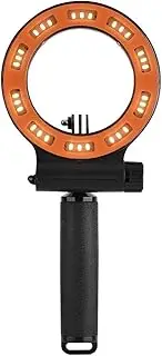 Diving LED Ring Fill Light, 40m Waterproof 3200K Color Temperature 1000lm Fill Ring Lamp Photography Supplementary Light with Handle for SLR Camera Camcorder