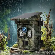 Kvenland Solar Hunting Camera 48MP 4K Wildlife Trail Game Cam 64GB Card Outdoor
