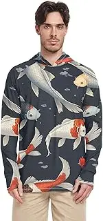 [RPLIFE] Pink Trees Eiffel Tower Men's Rash Guard Shirts UPF 50+, Cooling Long Sleeve Shirts, Workout Long Sleeve Men