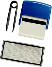ａ aternee Slot Flip Back Ink Stamp Printing Stamp Compact Alphabet Letter DIY Stamp Set Inking Stamp DIY Custom for Parents Teachers, Blue, 18mmx47mm
