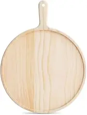 SOGA 12 inch Round Premium Wooden Pine Food Serving Tray Charcuterie Board Paddle Home Decor