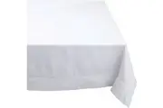 Elegant Hemstitch Tablecloth, Round (White) - 180cm