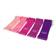 5 in 1 Strength Gradient Latex Elastic Ring Resistance Band Set