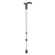 Rebotec Simplex, Ambidextrous walking stick with Fritz or Derby Handle, Silver