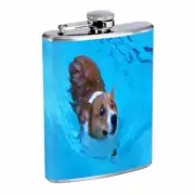 Corgi Em4 Flask 8oz Stainless Steel Hip Drinking Whiskey