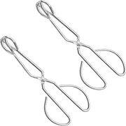 Scissor Tongs 10-Inch Stainless Steel Wire Tongs, Set of 2