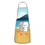 Funny Cooking Master Apron Men Women Unisex Kitchen Chef Mochi Cat Tablier T
