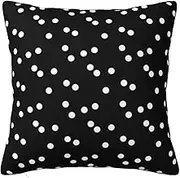 ALLiYa Black White Polka Dots Double Sided Plush Pillowcase (Multiple Sizes) Pillow Sofa Bed Pillow Interior Decoration Pillow