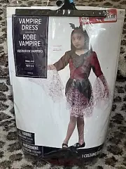 Girls Small 4-6 Vampire Dress and headband Halloween Costume - New in Package