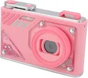 48MP Digital Camera with 1080P HD & 8X Zoom, Dual Lens Auto Focus Compact Camera, 2.8" Screen Portable Vlog Camera for Students (Pink)