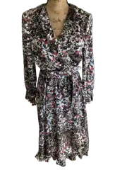 Scanlan Theodore - Leopard Print Ruffle Dress