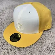 Fear of God x New Era 59Fifty Essentials Fitted Hat 7 3/4 Cream Gold Cap NWT