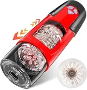 Sex Toys for Men Automatic Male Masturbator, Adult Products Masturbators with 7 Thrusting &Rotating Modes for Penis Stimulation, Electric Pocket Pussy Male Stroker, Adult Sex Toy with Suction Base (A-Red)