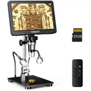 DM9 Pro 7" LCD Digital Microscope 1200X with IPS Screen Coin Magnifier