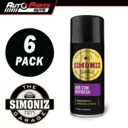 6 PACK BULK BUY Simoniz Air Con Refresh Cleaner Odour Eliminator New Car 150ML