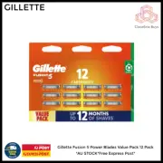 Gillette Fusion 5 Power Blades Value Pack 12 Pack *AU STOCK*Free Post*