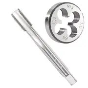 M12 x 1.0 Metric Tap and Die Set, M12 X 1.0mm HSS Machine Thread Tap and M12 ...