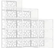 Shoe Storage Boxes Clear Shoe Boxes Stackable with Lids, Space Saving (12)
