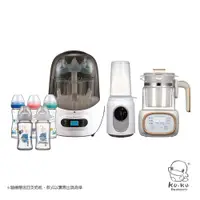 在飛比找PChome24h購物優惠-酷咕鴨智能溫奶器+智能溫控調乳器+智慧型蒸氣烘乾消毒鍋-時尚