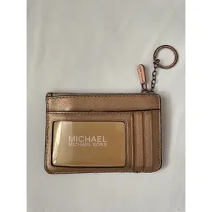 Michael Kors 玫瑰金鑰匙圈零錢包 MK