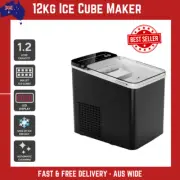 Kogan 12kg Ice Cube Maker Self-Cleaning Black Auto Making Machine Portable Bar