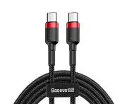 Red Black Baseus 60W 100W USB C to Type C Charger Cable PD Fast Charge For Samsung