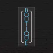 Boutique Sign for Business Displays | LED Flex Neon | 13"W x 32"H x 1"D