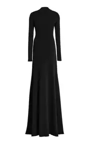 [Brandon Maxwell] The Vanessa Mock Neck Knit Wool-Blend Maxi Dress