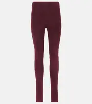 [Joseph] Joseph Suede leggings AU 4 burgundy