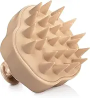 Rizos Curls Scalp Massage Brush, Remove Buildup, Stimulate Scalp Supporting Hair Health & Growth, Remove Dandruff Soothing Scalp, Comfortable Hold, Nude