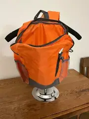 small lightweight orange backpack