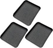 Garden Boots Tray Shoe Tray Boots Tray Boot Tray Waterproof Multi-Purpose Plastic Drip Trays Rubber Mats for Entryway Shoes Pets 3pcs