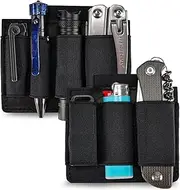 PL7 EDC Pouch Hook and Loop, Elastic Organizer Holder Panel, Hook Backed Accessories Holder for Backpack, Tactical Vest, Bag